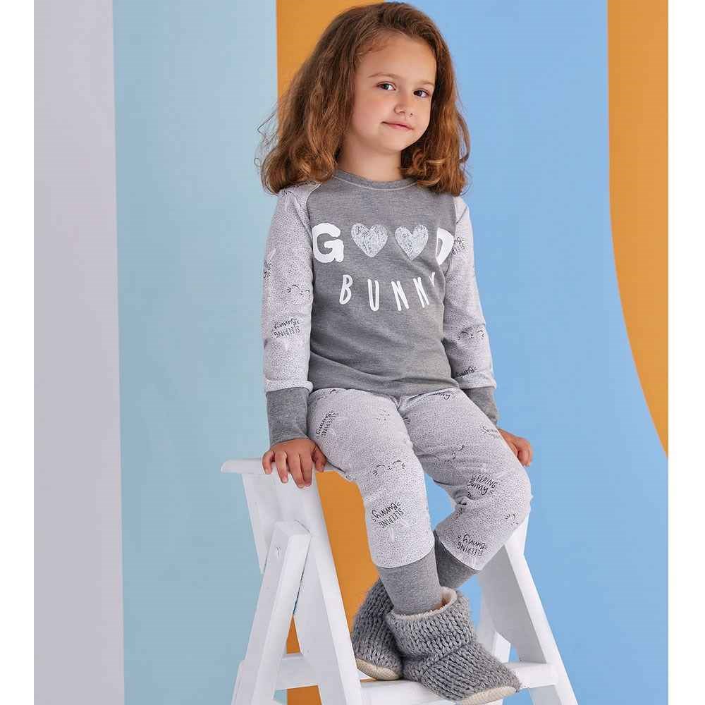 Roly Poly Çocuk Pijama Takımı RP1376 Koyu Gri