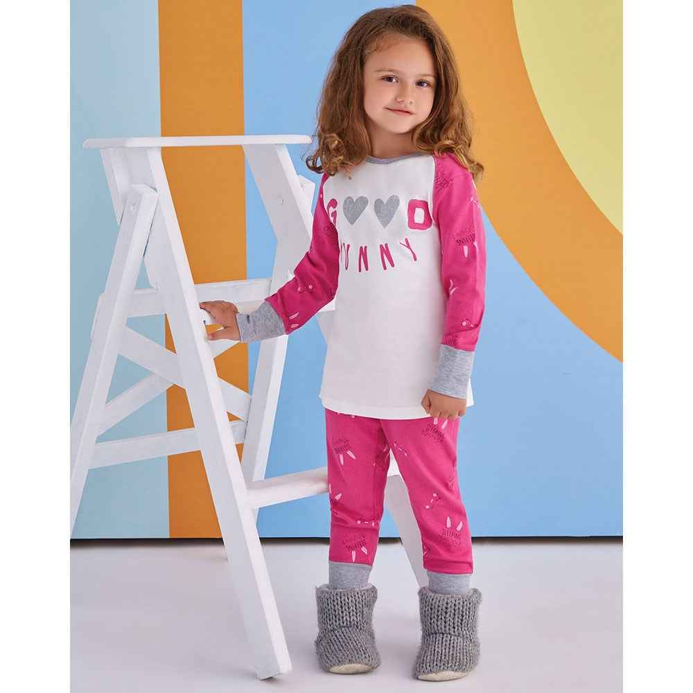 Roly Poly Çocuk Pijama Takımı RP1376 Krem