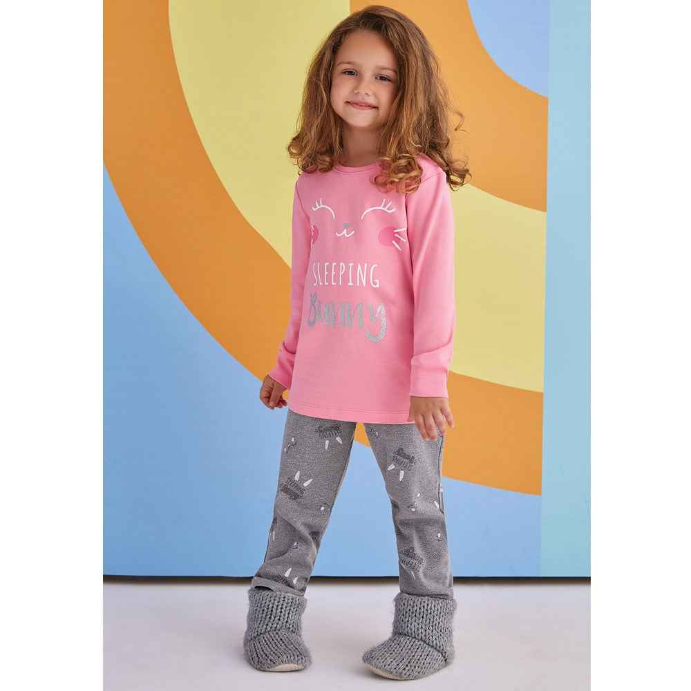 Roly Poly Çocuk Pijama Takımı RP1378 Açık Pembe