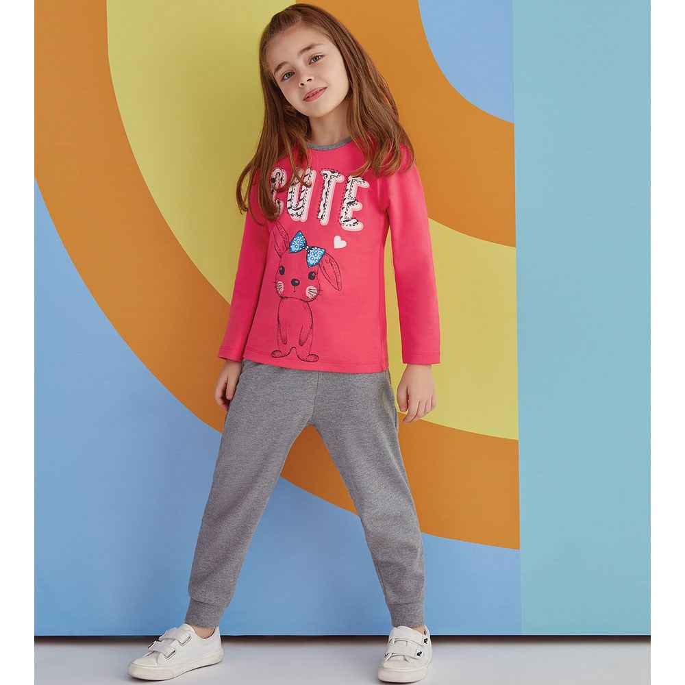 Roly Poly Çocuk Pijama Takımı RP1398 Nar Çiçeği