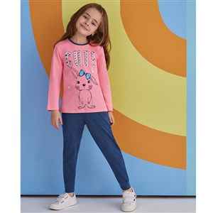 Roly Poly Çocuk Pijama Takımı RP1398 Pembe