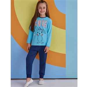 Roly Poly Çocuk Pijama Takımı RP1398 Turkuaz