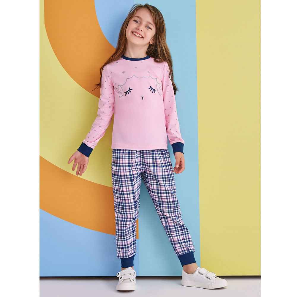 Roly Poly Çocuk Pijama Takımı RP1350 Açık Pembe