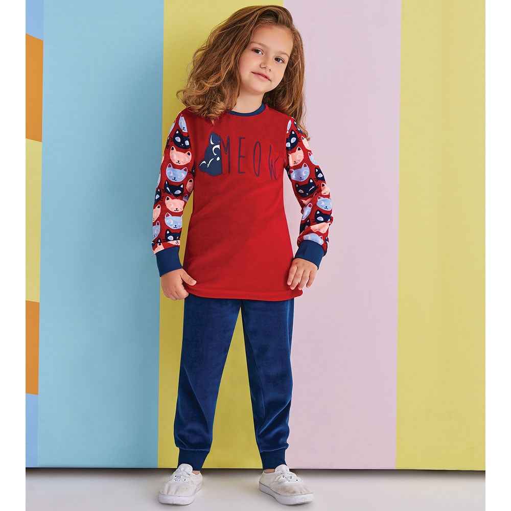 Roly Poly Çocuk Pijama Takımı RP1382 Kırmızı