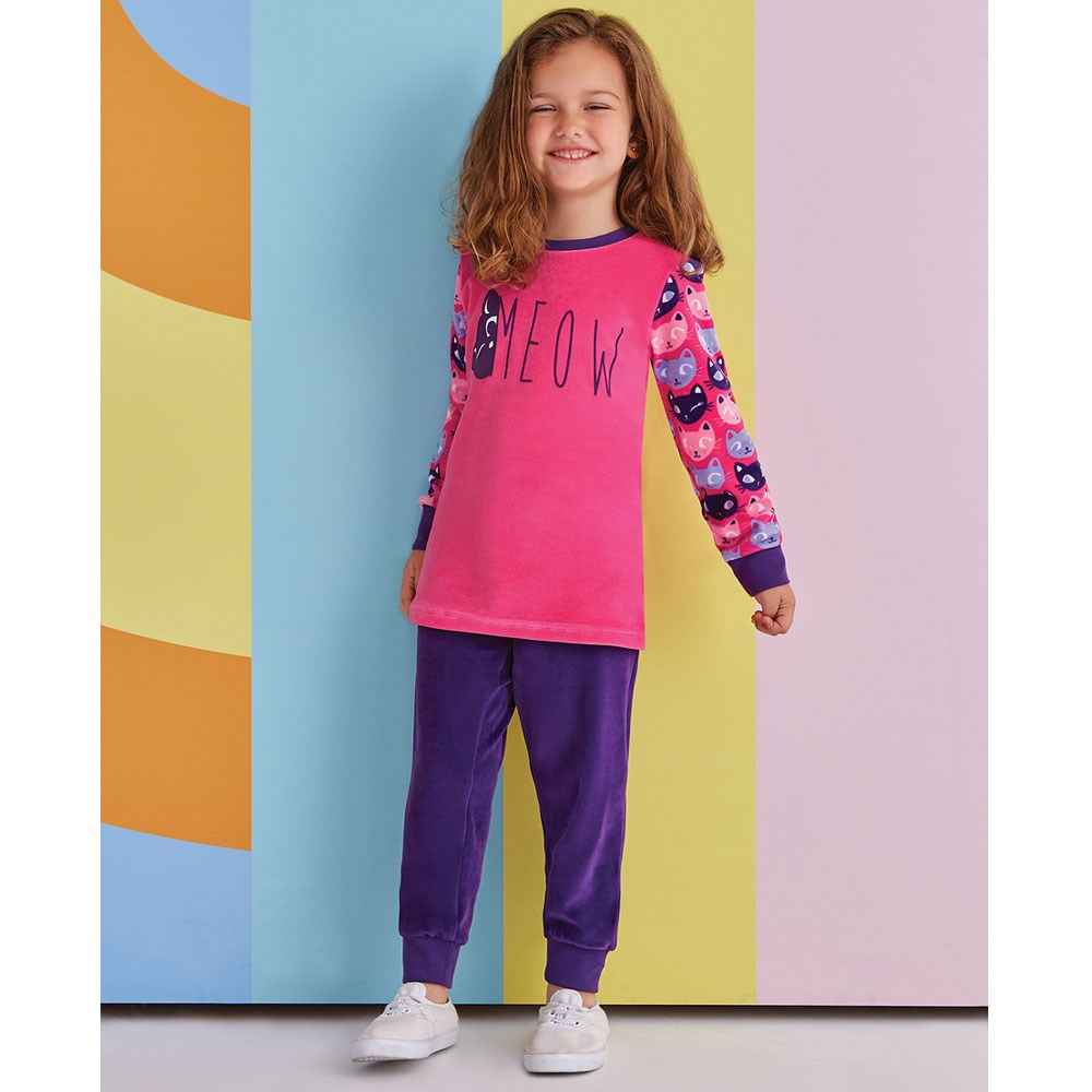 Roly Poly Çocuk Pijama Takımı RP1382 Fuşya