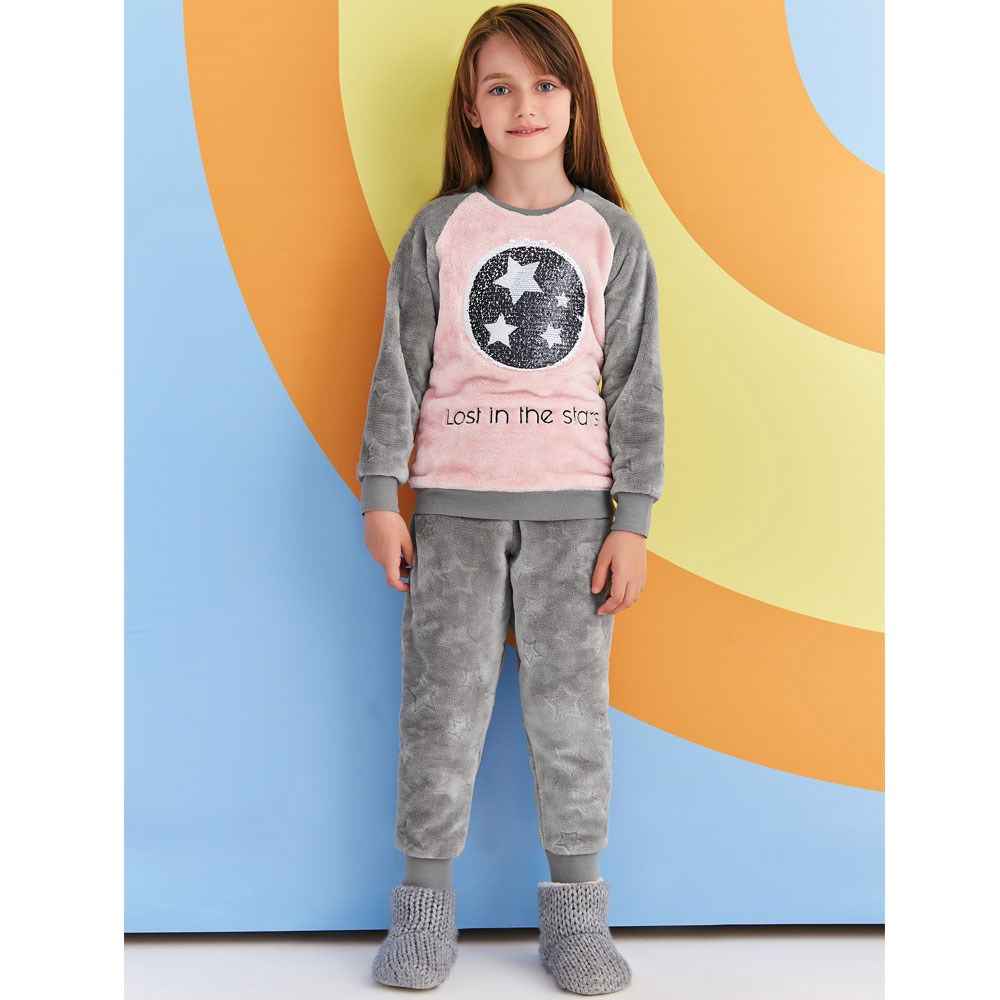 Roly Poly Çocuk Pijama Takımı RP1389 Pudra