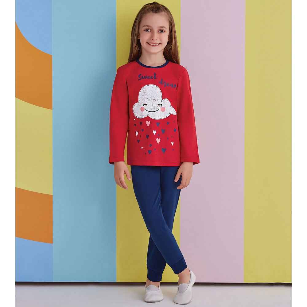 Roly Poly Çocuk Pijama Takımı RP1397 Kırmızı