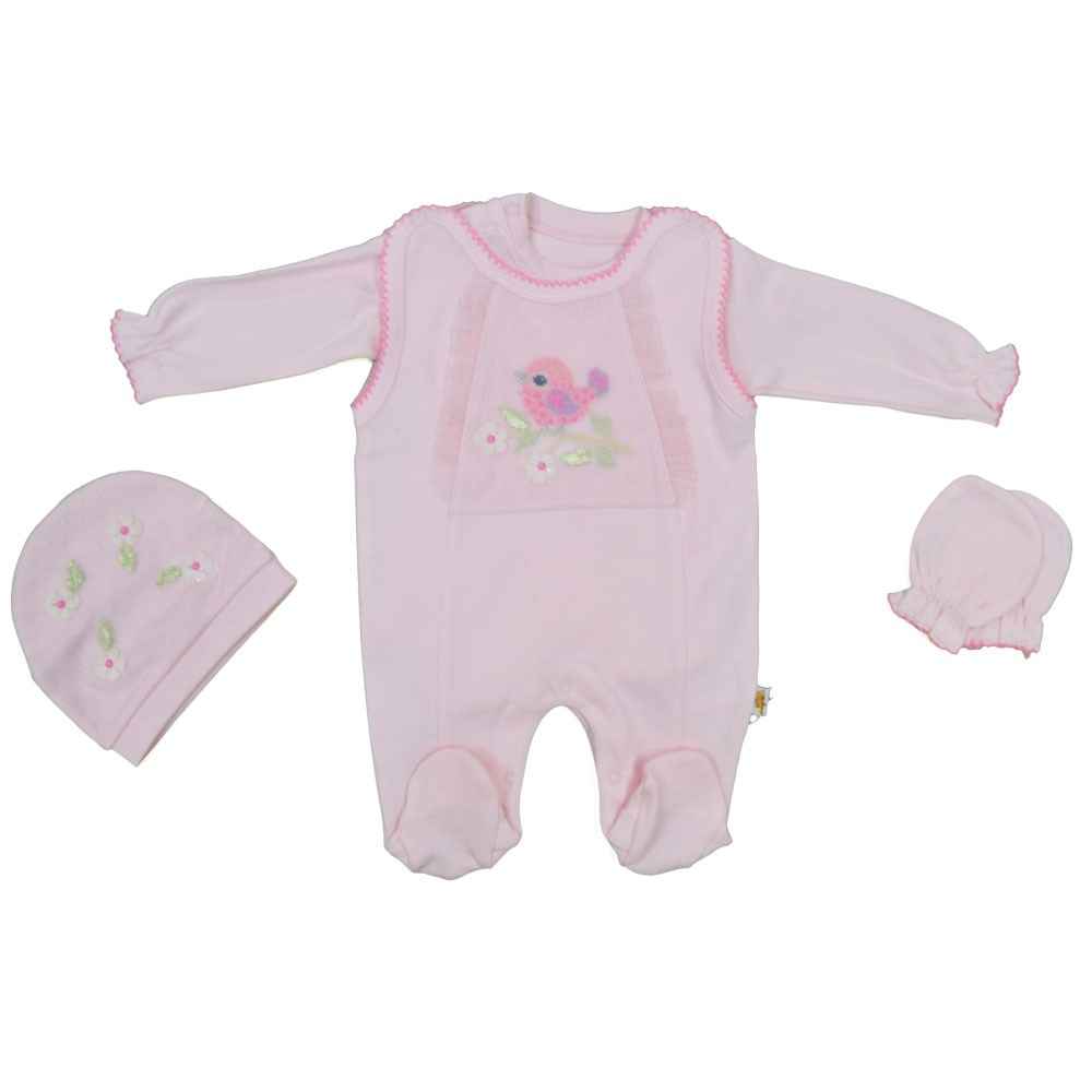 Mini Damla 4lü Bebek Tulumu 44029 Pembe