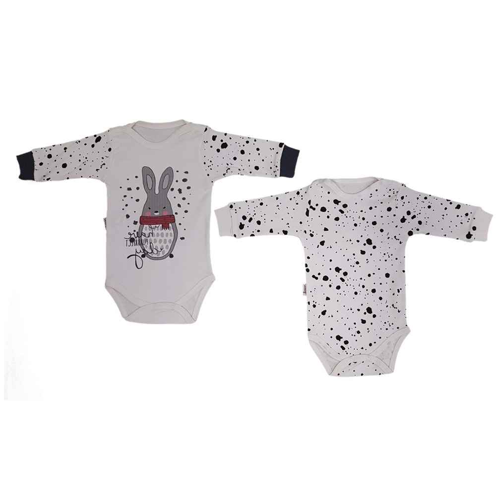 Flexi 2li Bebek Body 212195 Krem-Gri