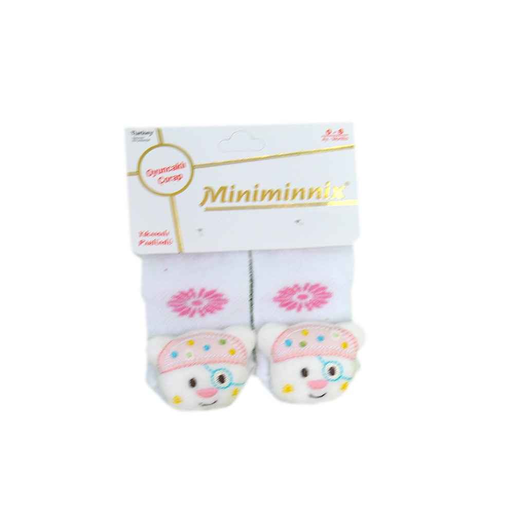 Miniminnix Figürlü Bebek Çorabı 112 Beyaz