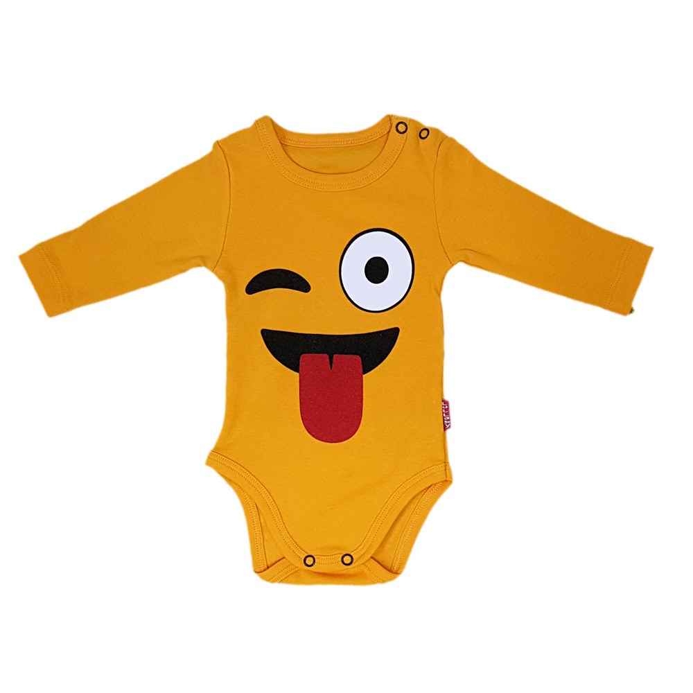Baby Lullaby Emoji Bebek Body 1220 Turuncu Fiyatı İlke Bebe