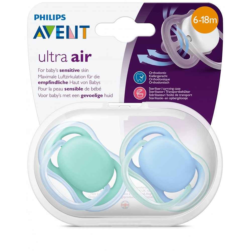 Philips Avent Ultra Air Emzik Renkli 6-18 ay SCF244/22 Mavi