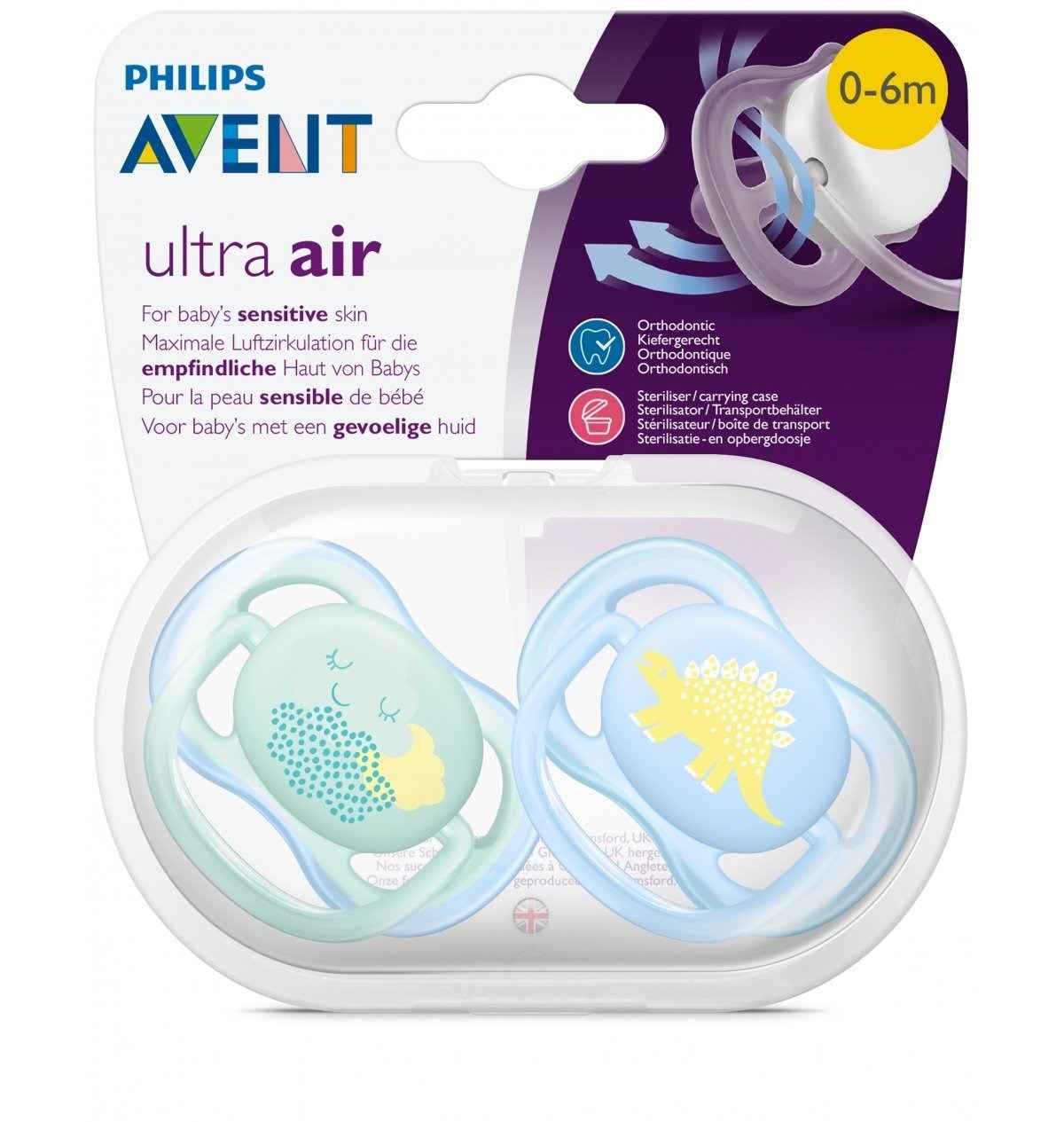 Philips Avent Ultra Air Emzik Desenli 0-6 ay SCF344/20 Desenli