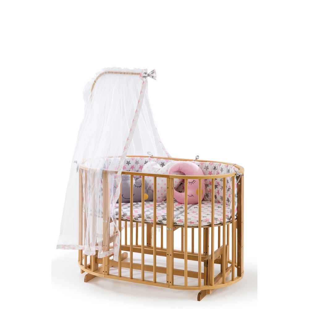 Bambidoo Play Beşik Elips 70x120cm Doğal Pembe