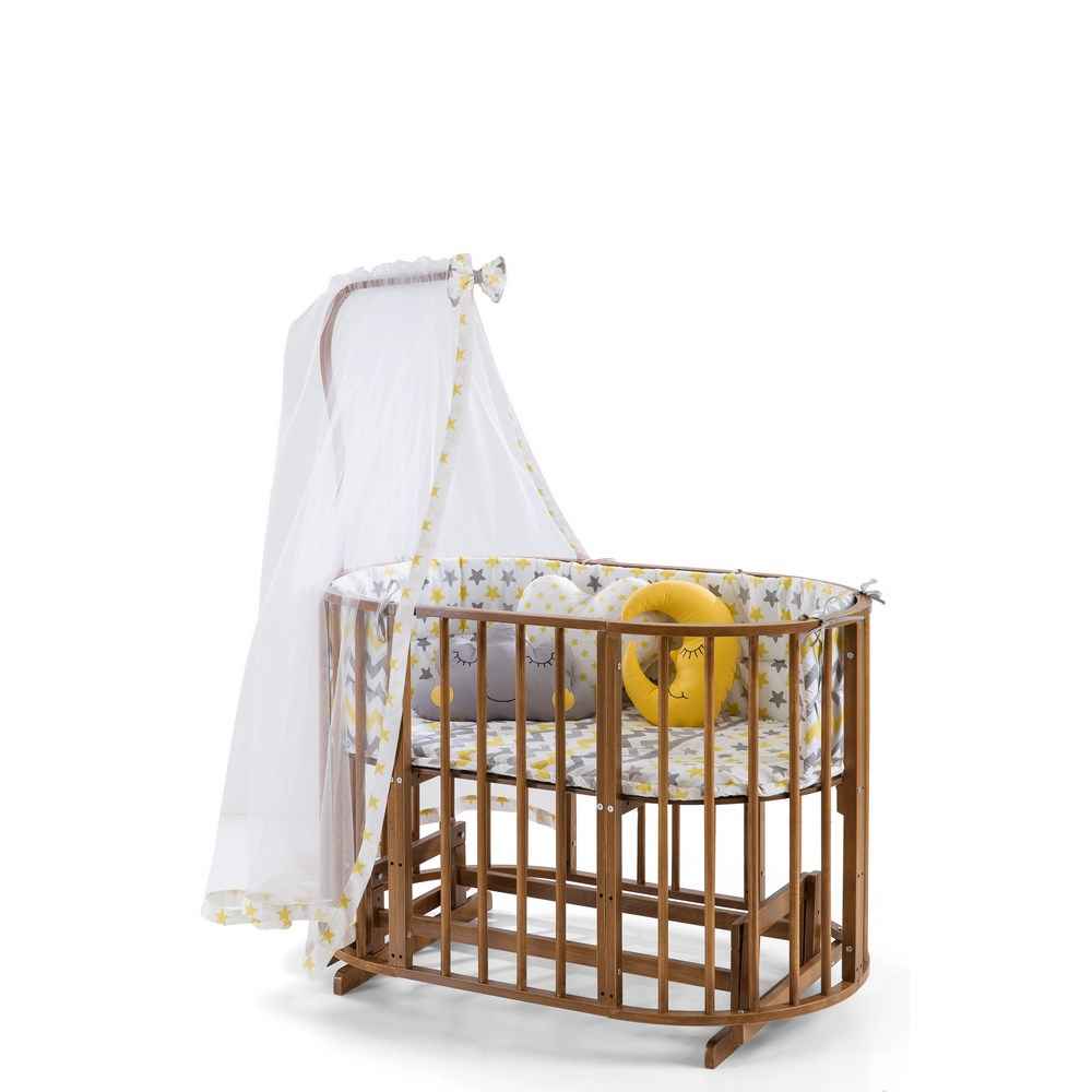 Bambidoo Play Beşik Elips 70x120cm Ceviz Sarı