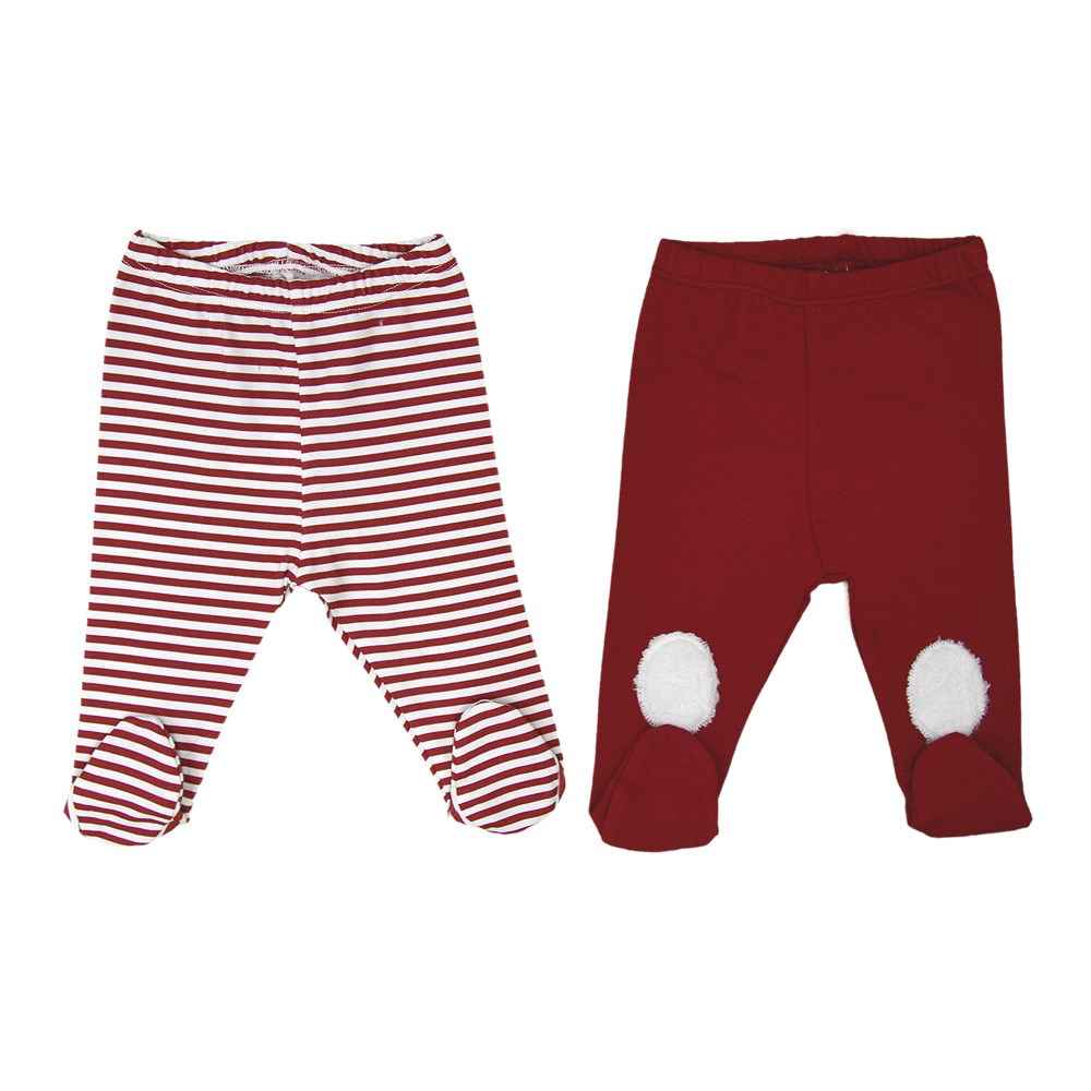 Andywawa Snow Man 2'li Patikli Bebek Pantolonu AC9067 Bordo
