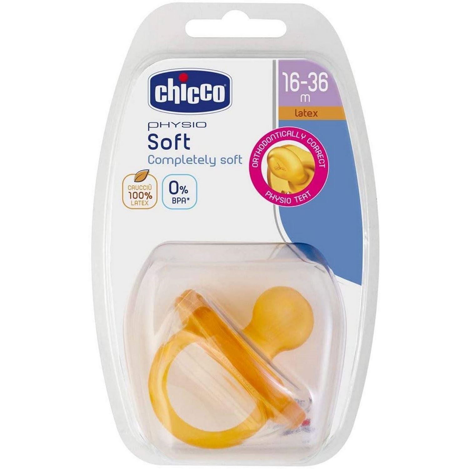 Chicco Physio Soft Kauçuk Tekli Bebek Emzik 16-36 Ay 