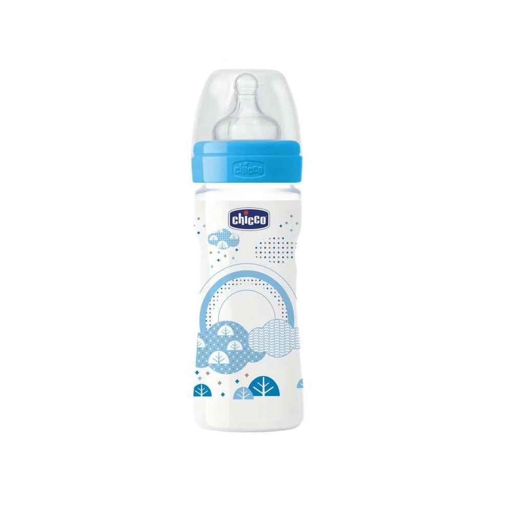 Chicco WB PP Silikon Bebek Biberon 250 ML 2+ Ay Mavi