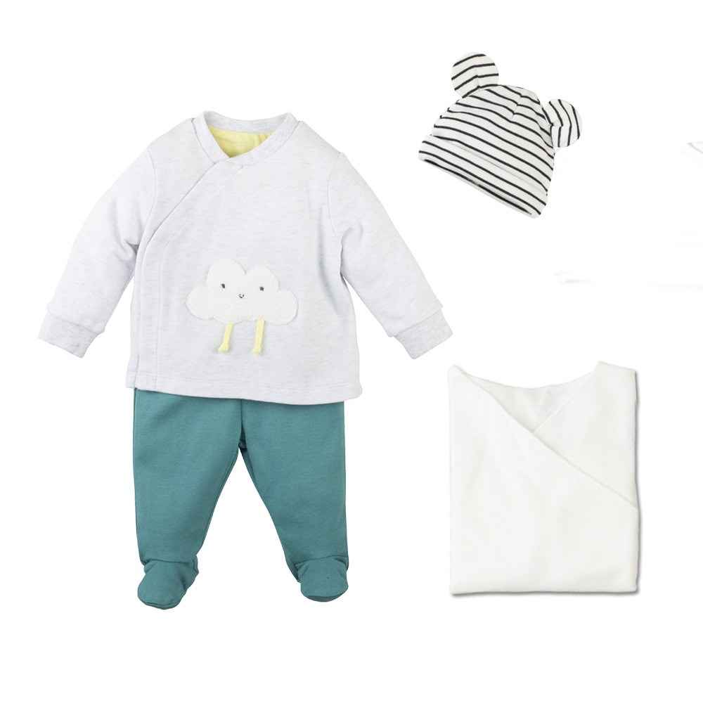 İdil Baby Bebek Zıbın Takımı 11100 Gri-Melanj