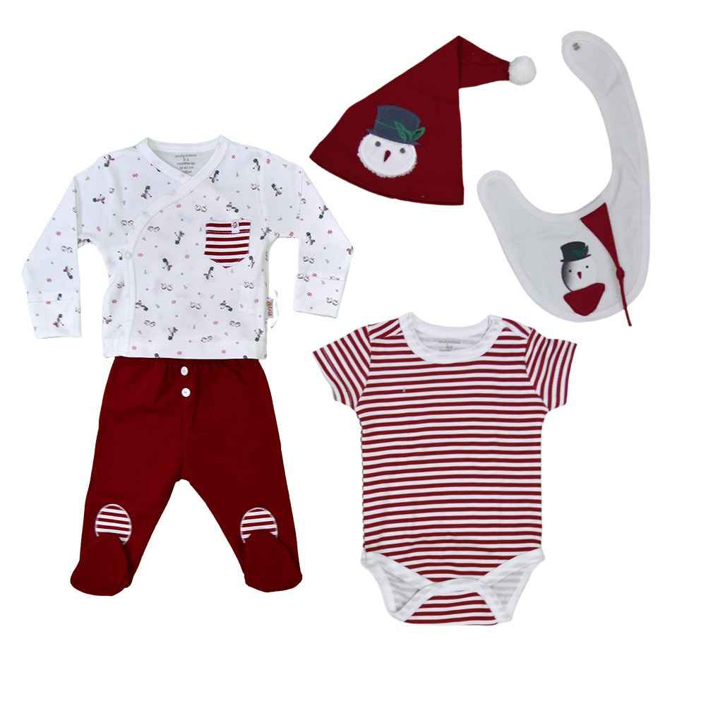 Andywawa Snow Man Hastane Çıkışı 5li Set AC9050 Bordo