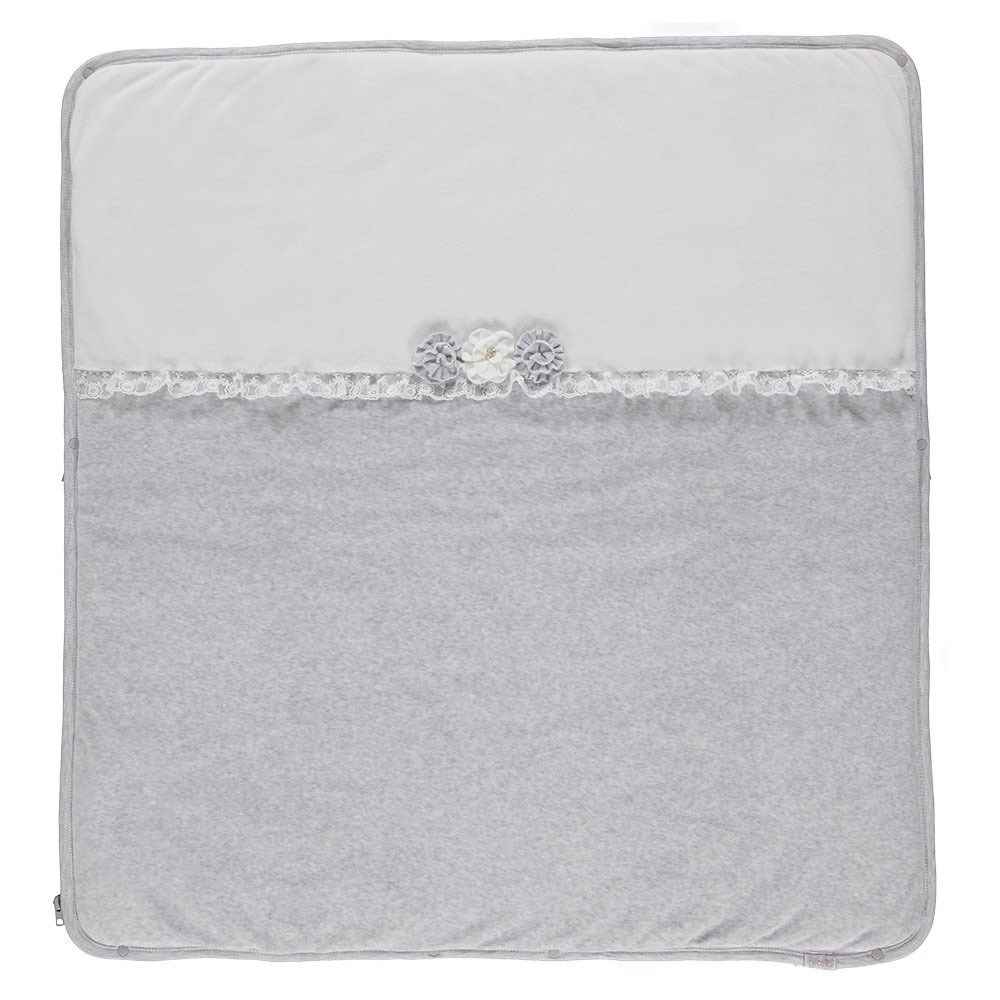 Bebetto Kadife Elyaflı Bebek Battaniye 85x90 B591 Gri