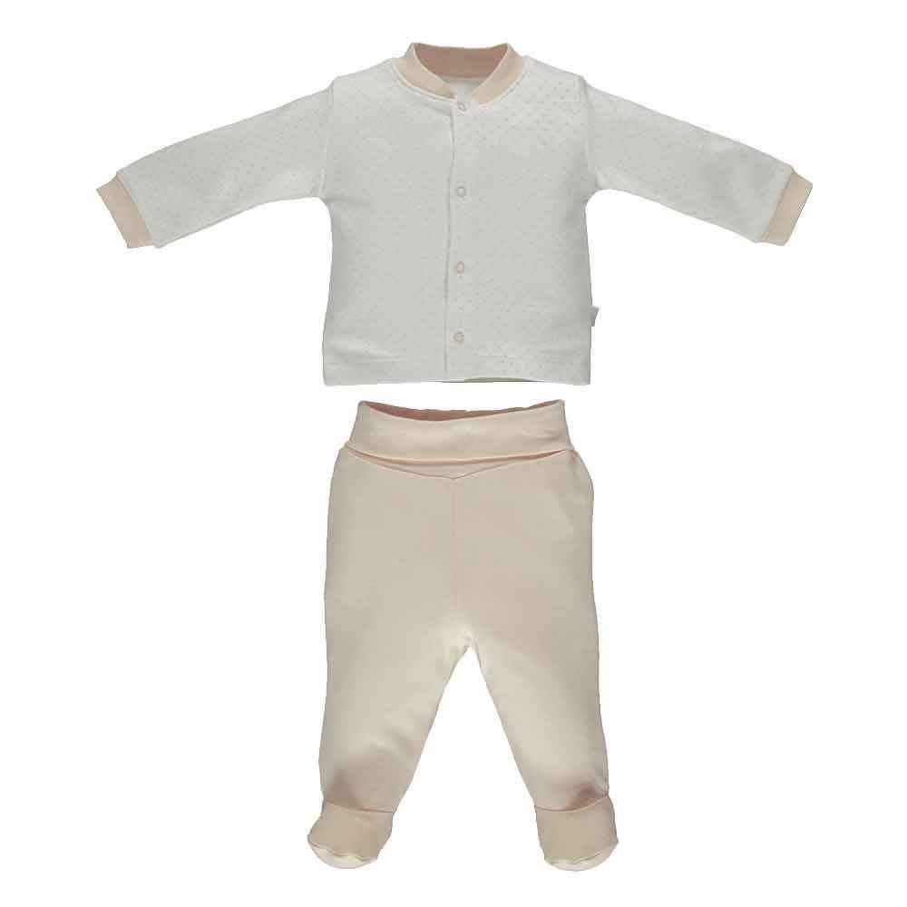 Bebetto Penye Pijama Takımı F927 Bej