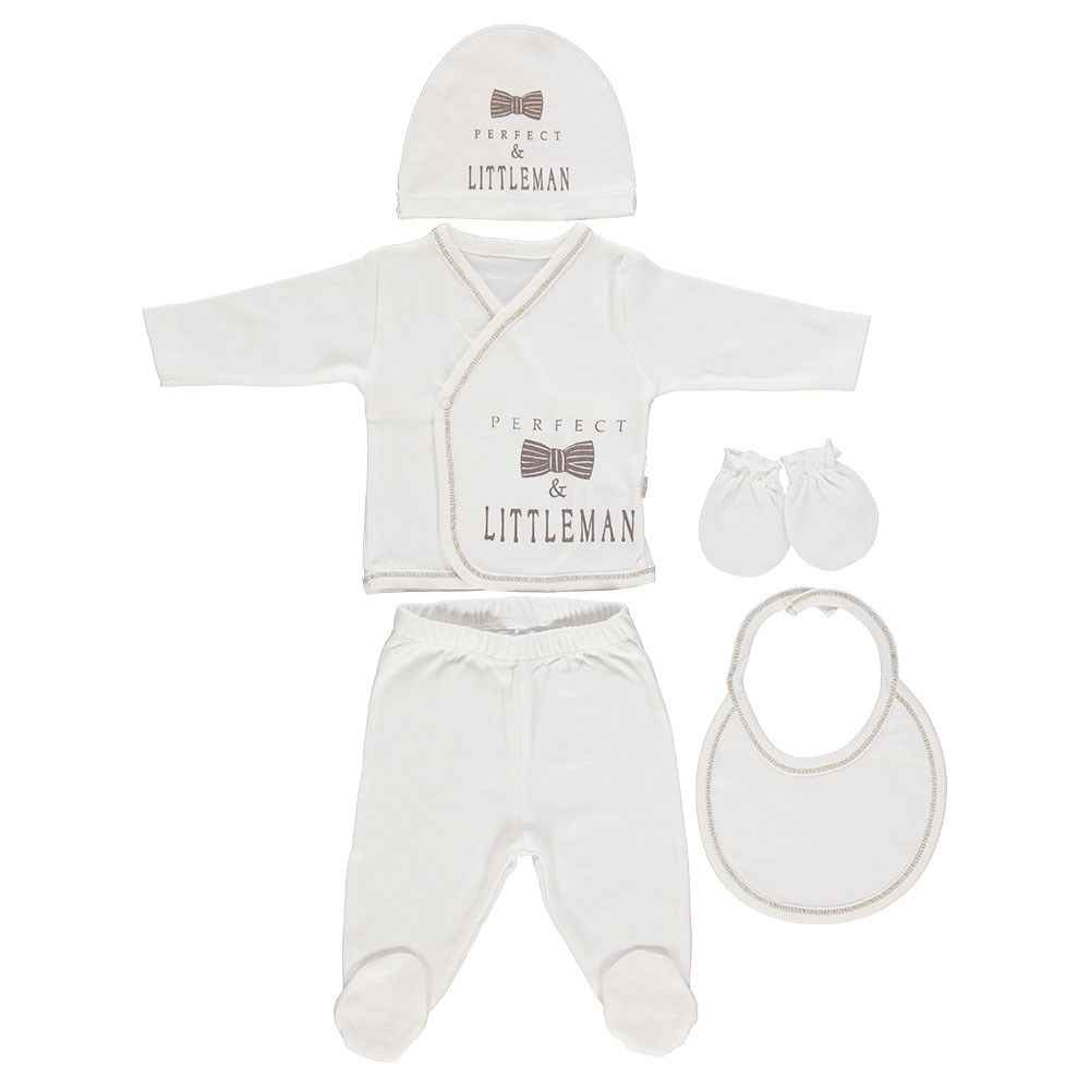 Bebetto Little Man Hastane Çıkışı 5li Set Z521 Bej