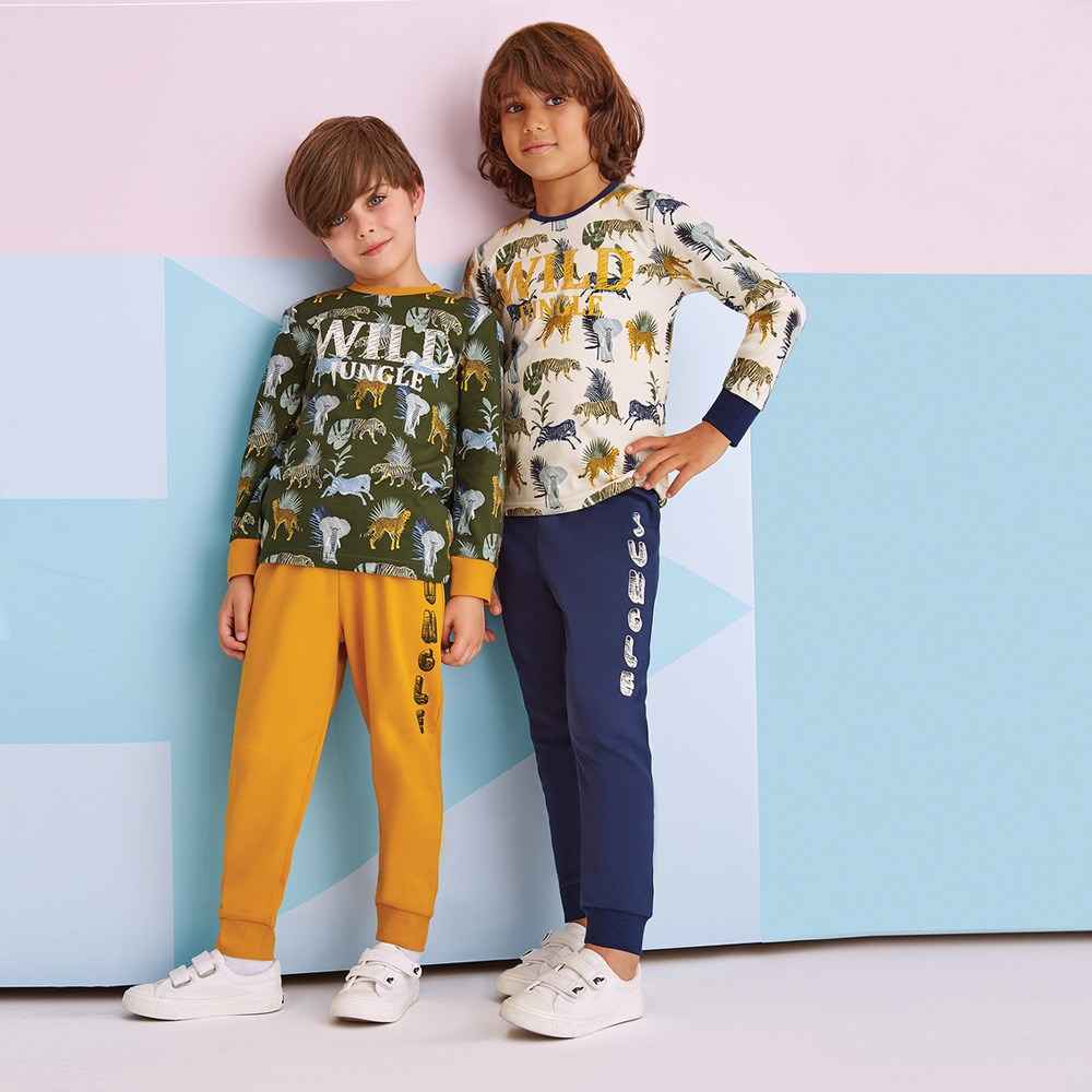 Roly Poly Erkek Çocuk Pijama Takımı RP1306-5 Çağla Yeşili