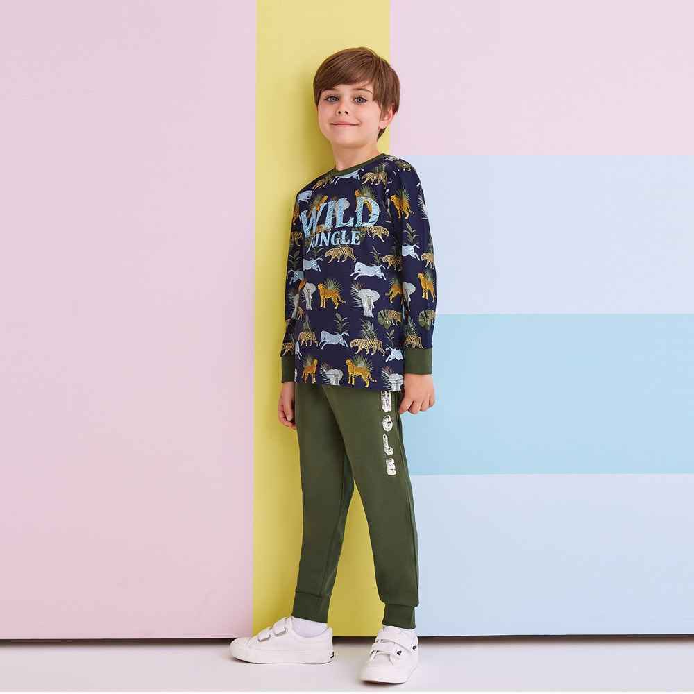 Roly Poly Erkek Çocuk Pijama Takımı RP1306-5 Lacivert