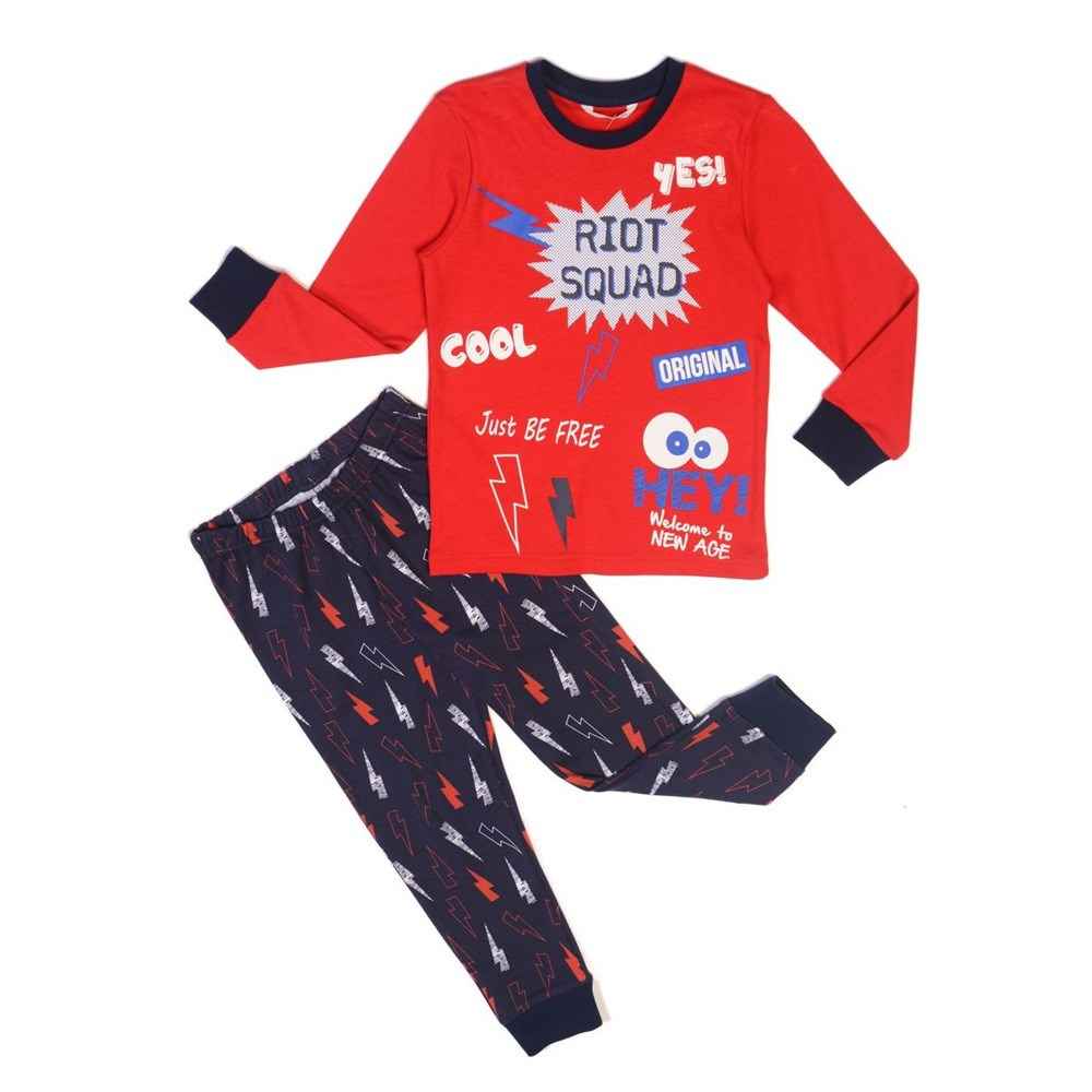 Roly Poly Erkek Çocuk Pijama Takımı RP1303-5 Kırmızı