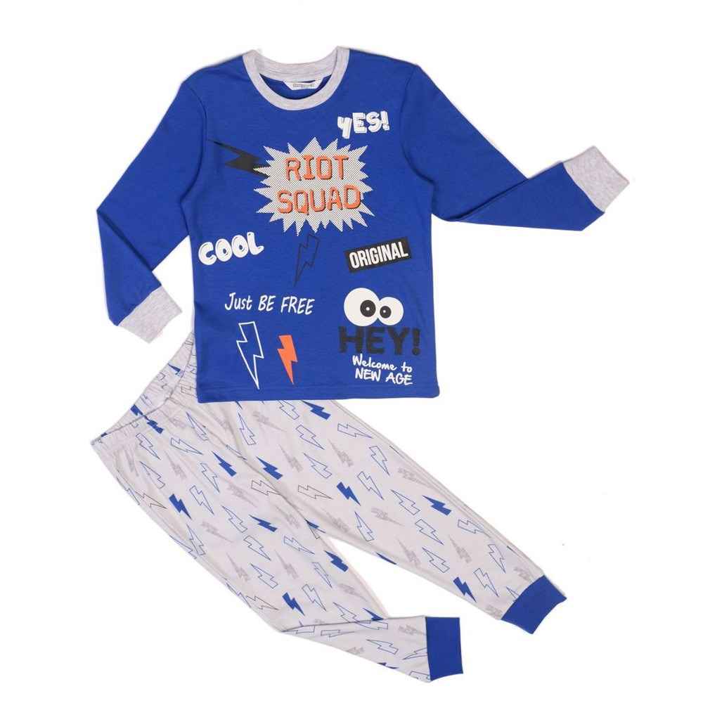 Roly Poly Erkek Çocuk Pijama Takımı RP1303-5 Saks