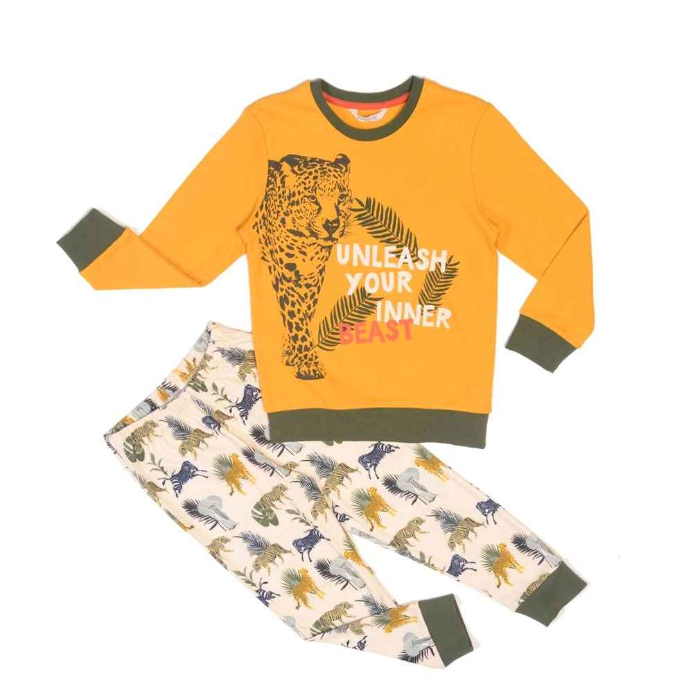 Roly Poly Erkek Çocuk Pijama Takımı RP1305-5 Sarı