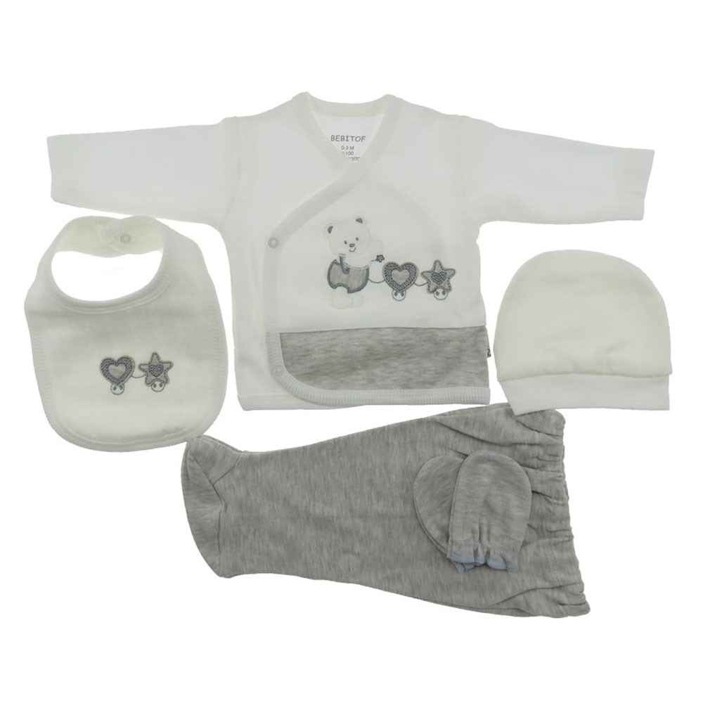 Bebitof Hastane Çıkışı 5li Set 906 Gri