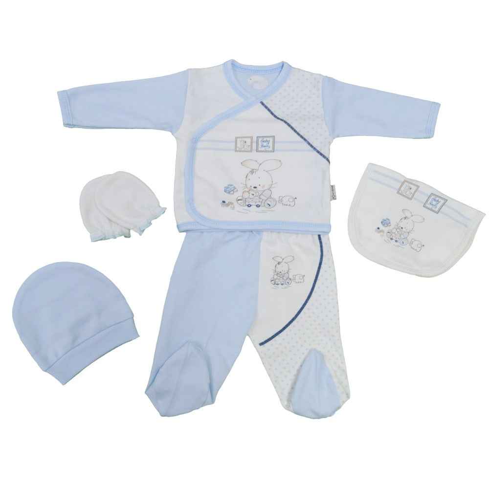 Bebitof Hastane Çıkışı 5li Set 784 Mavi
