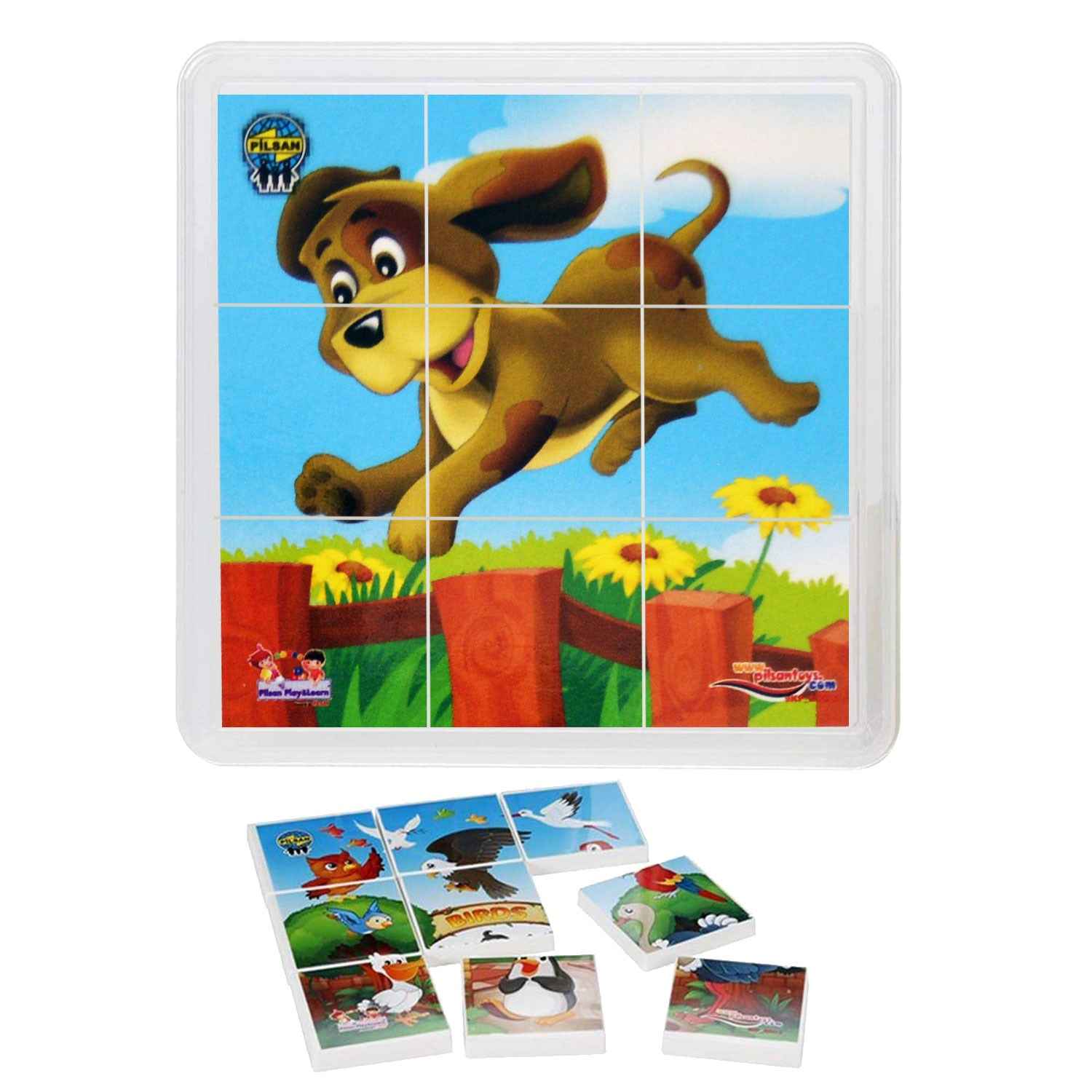 Pilsan Animal Puzzle Set 03-355 Açık Kahverengi