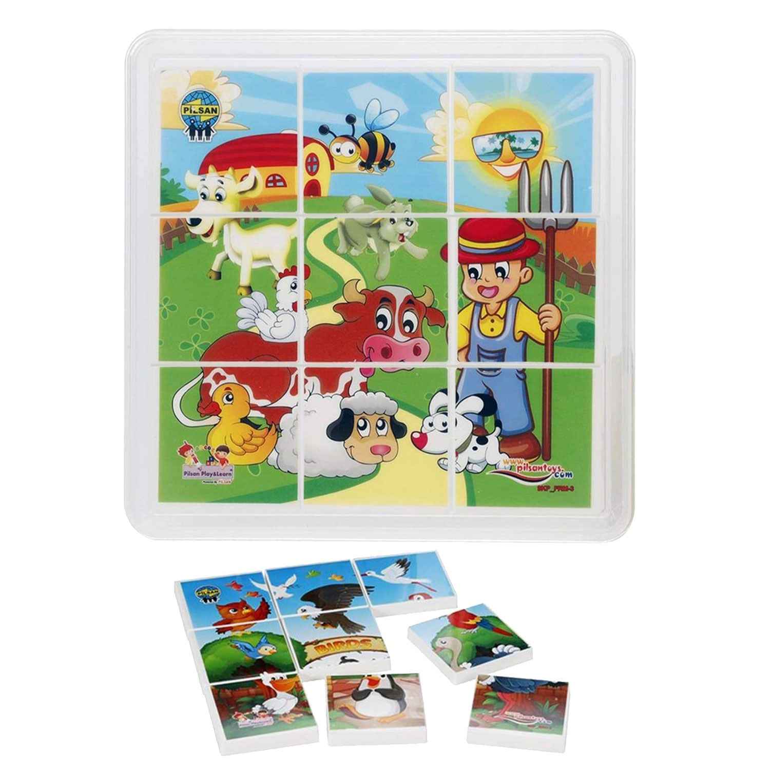 Pilsan Animal Puzzle Set 03-355 Yeşil