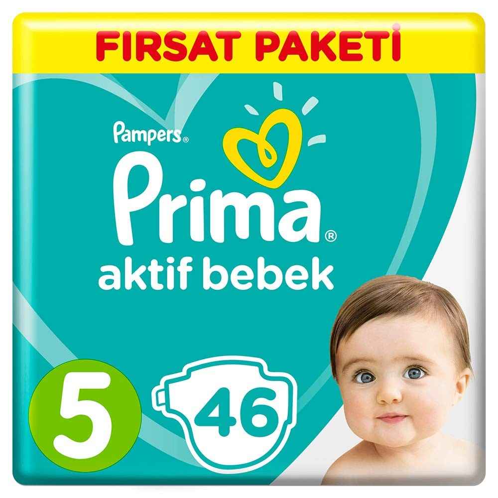 Prima Bebek Bezi Aktif Fırsat Paketi Junior 5 Beden 46 Adet 