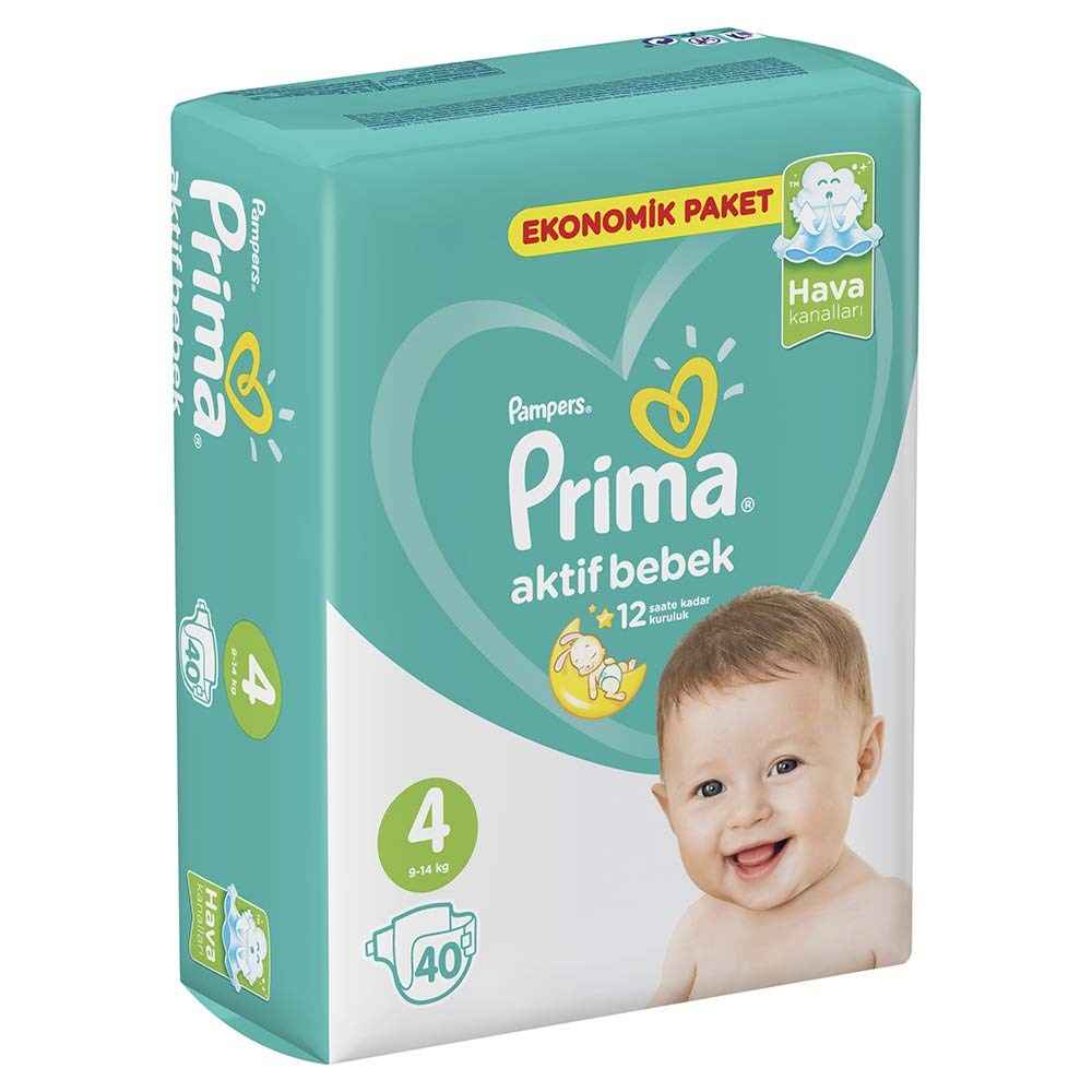 Prima Bebek Bezi Aktif Ekonomik Paket Maxi 4 Beden 40 Adet