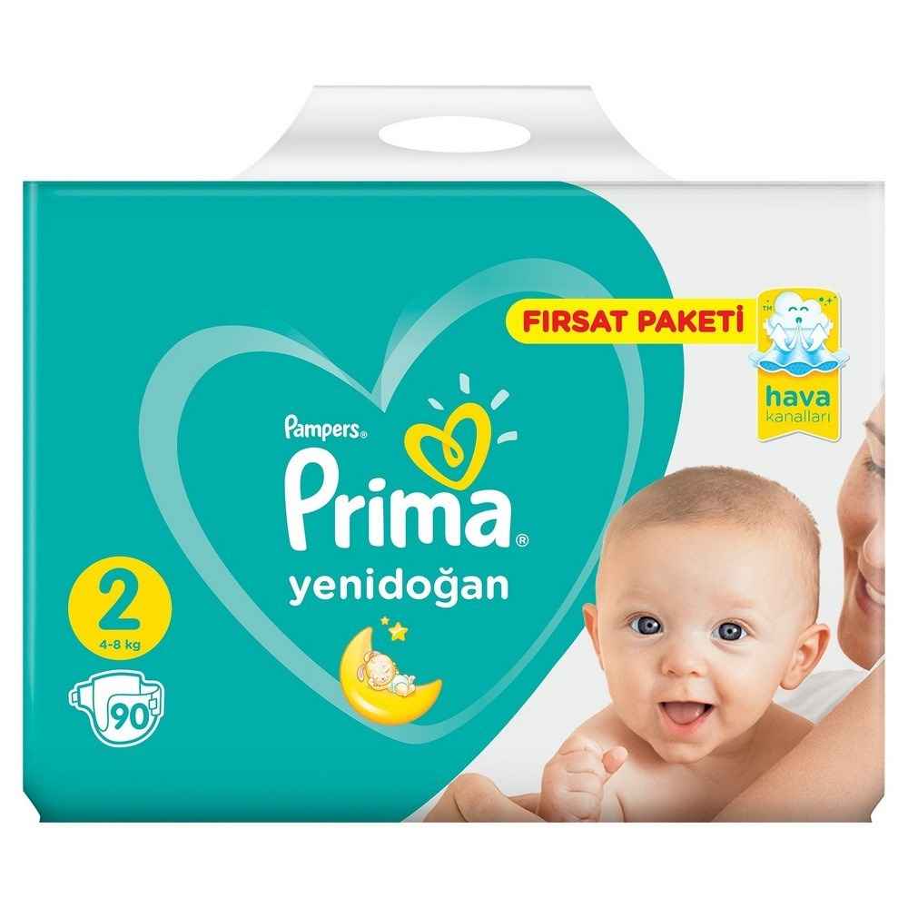 Prima Bebek Bezi Yenidoğan 2 Beden Fırsat Paketi 90 Adet 