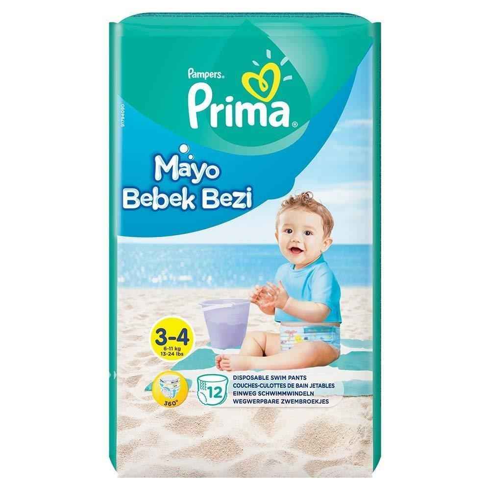 Prima Mayo Bebek Bezi 3 Beden Midi Tekli Paket 12 Adet 