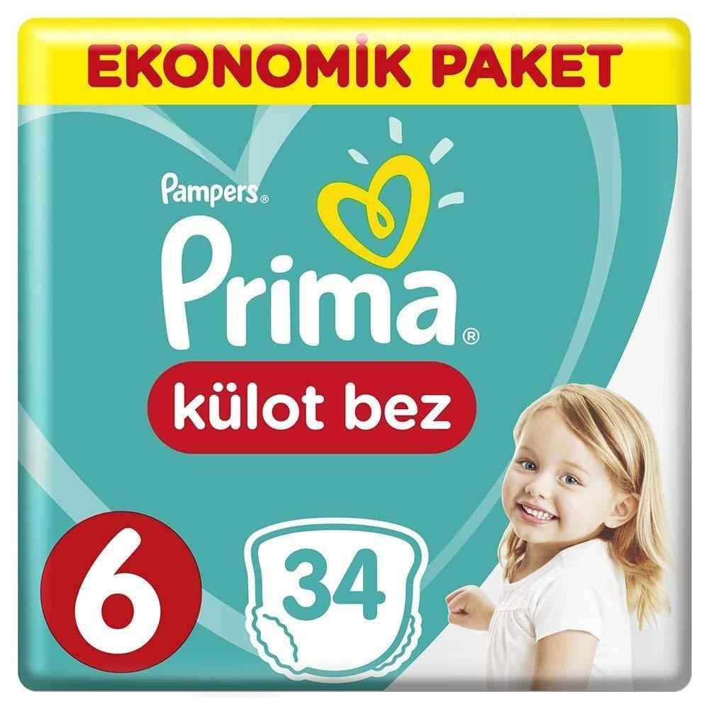 Prima Külot Bebek Bezi 6 Beden Ekstra Ekonomik Paket 34 Adet 