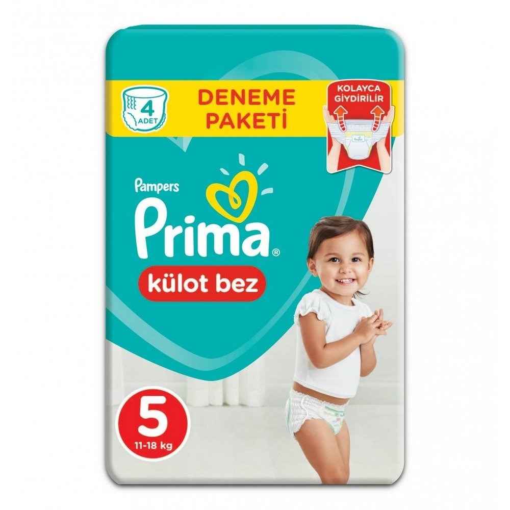 Prima Külot Bebek Bezi 5 Beden Deneme Paketi 4 Adet 