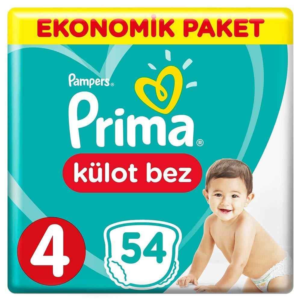 Prima Külot Bebek Bezi 4 Beden Maxi Ekonomik Paket 54 Adet 