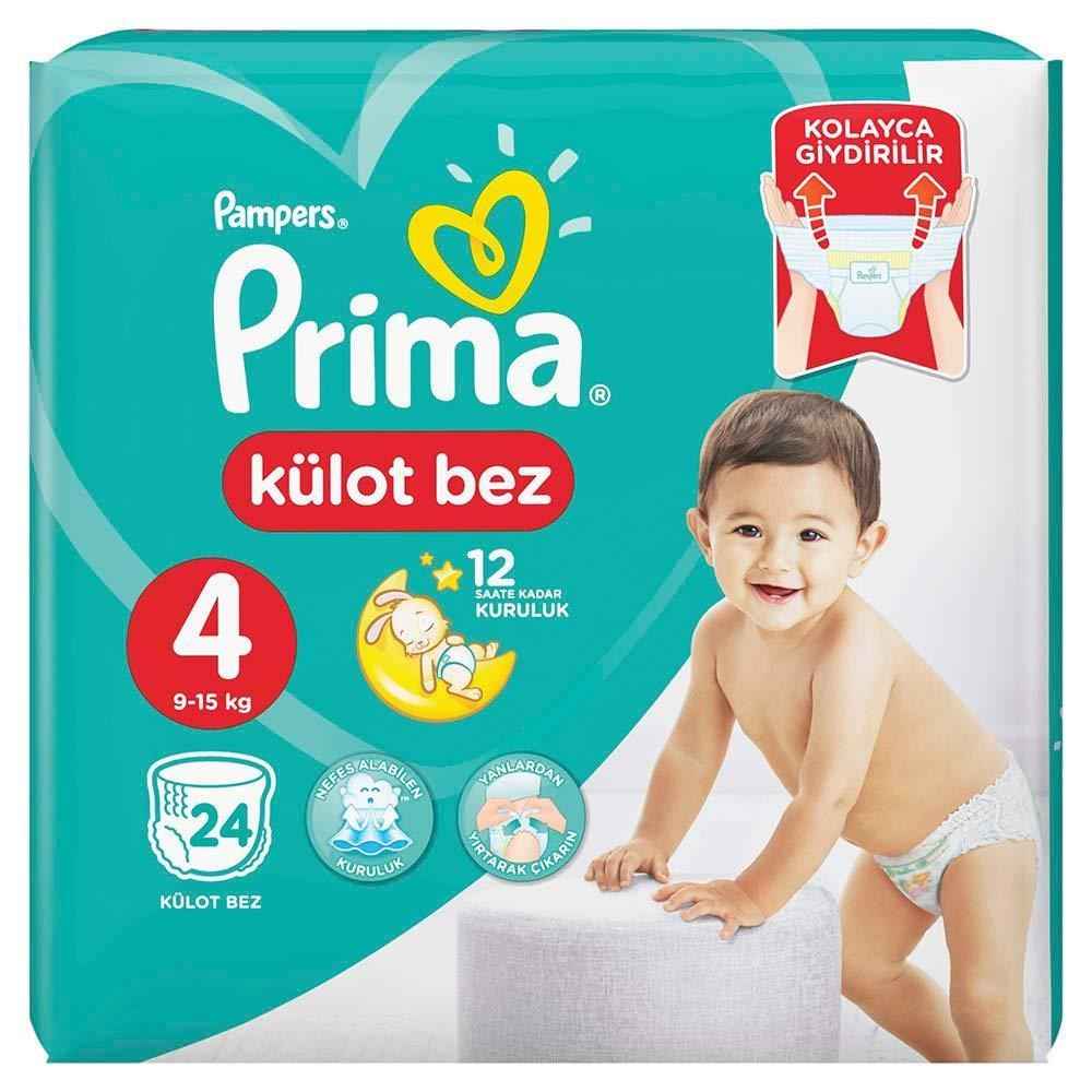 Prima Külot Bebek Bezi 4 Beden Maxi Tekli Paket 24 Adet 