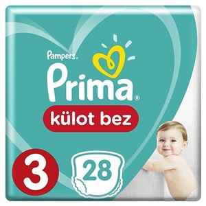 Prima Külot Bebek Bezi 3 Beden Midi Tekli Paket 28 Adet 