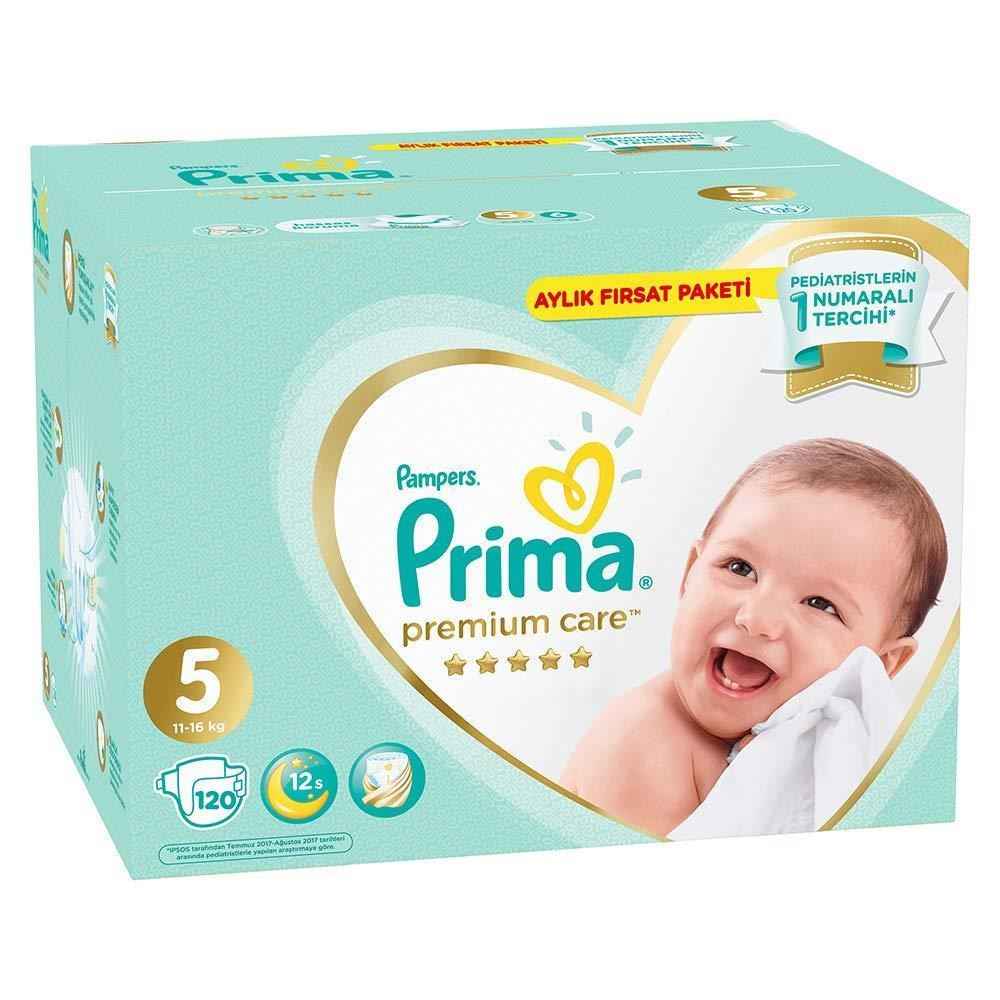 Prima Bebek Bezi Premium Care 5 Beden Fırsat Paket 120 Adet 