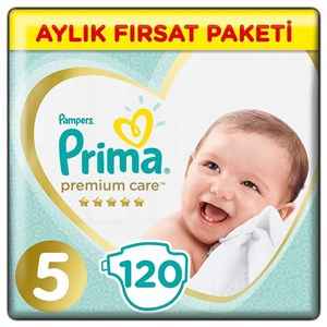 Prima Bebek Bezi Premium Care 5 Beden Fırsat Paket 120 Adet 