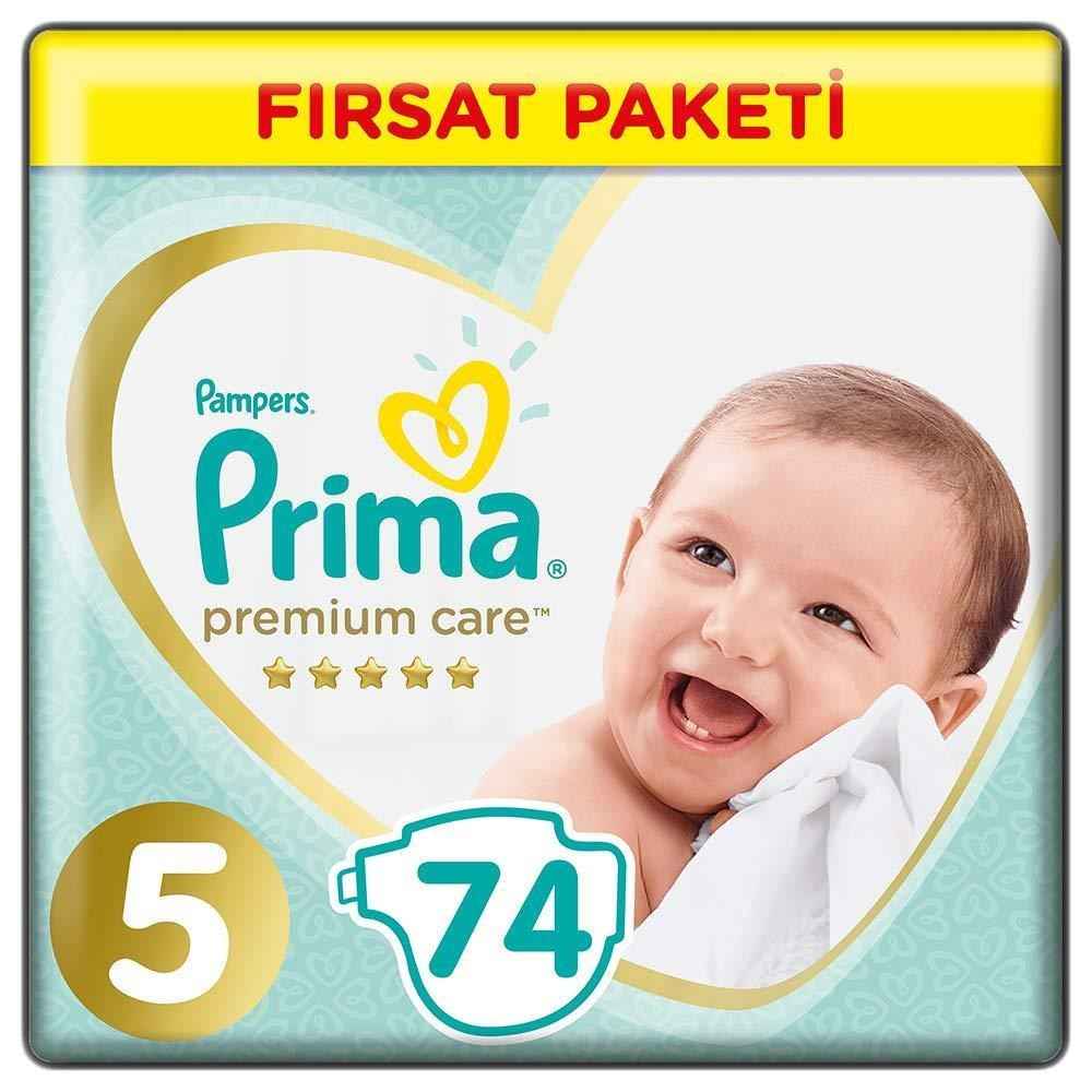 Prima Bebek Bezi Premium Care 5 Beden Junior Fırsat Paket 74 Adet 