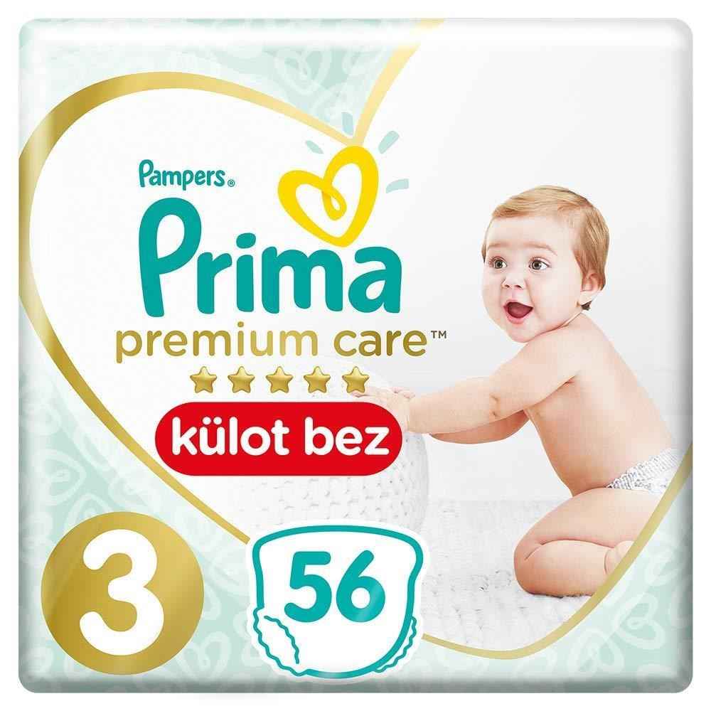 Prima Premium Care Külot Bebek Bezi 3 Beden Midi Paket 56'lı 