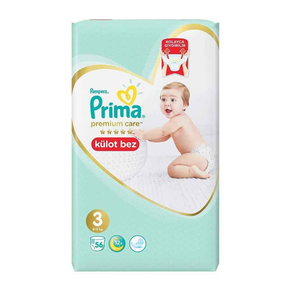 Prima Premium Care Külot Bebek Bezi 3 Beden Midi Paket 56'lı 